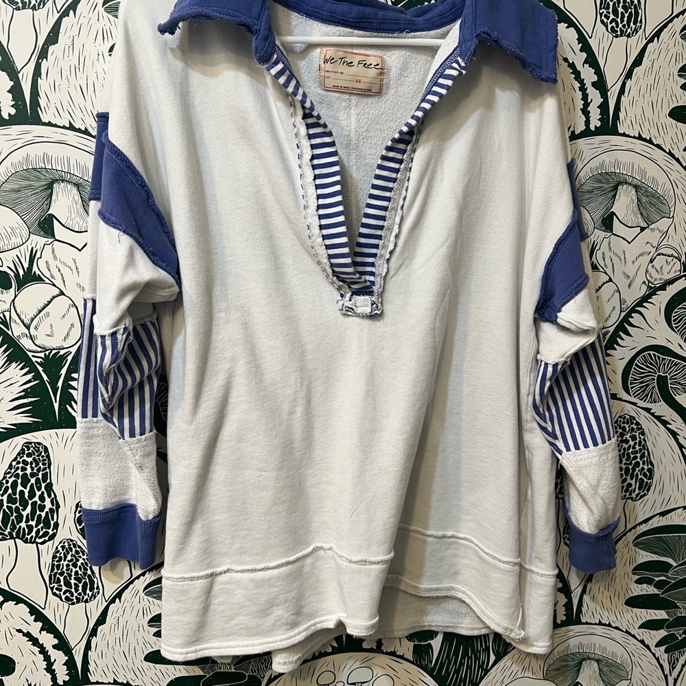 We The Free Blue and White Top